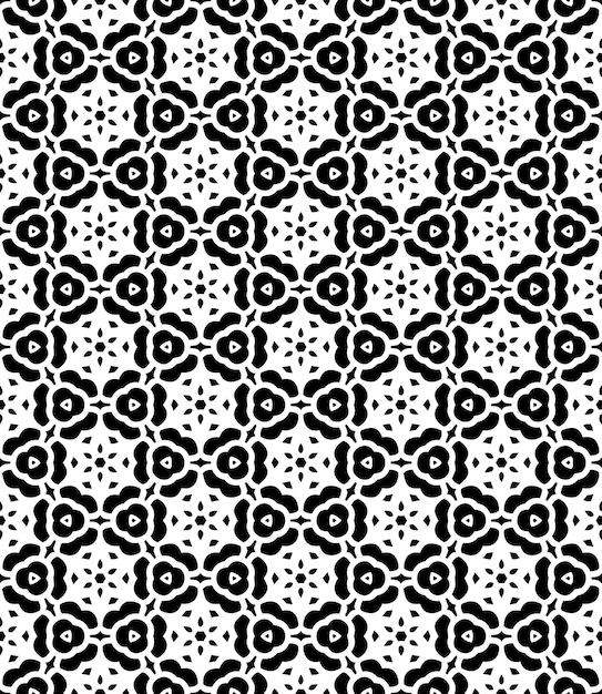 Black and white seamless abstract pattern Background and backdrop Grayscale ornamental design Mosaic ornaments Vector graphic illustration EPS10