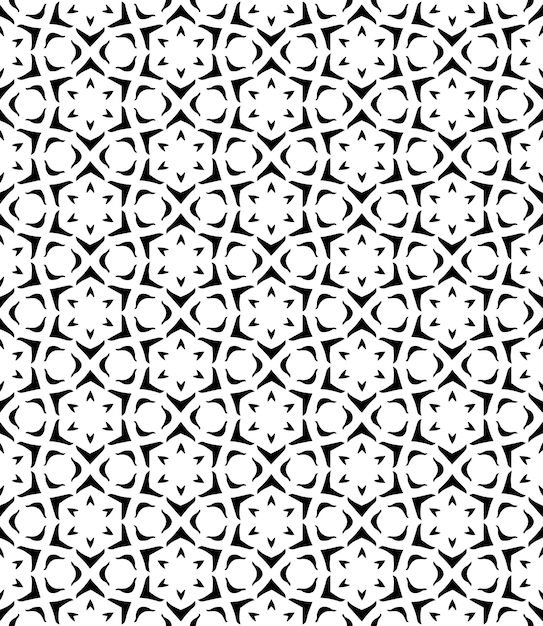 Black and white seamless abstract pattern Background and backdrop Grayscale ornamental design