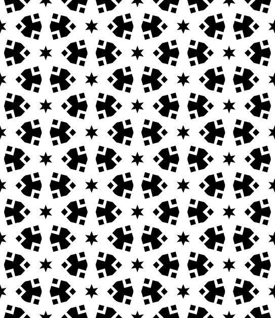 Black and white seamless abstract pattern Background and backdrop Grayscale ornamental design