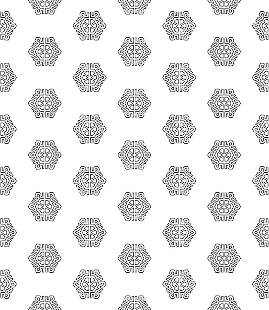 Black and white seamless abstract pattern Background and backdrop Grayscale ornamental design