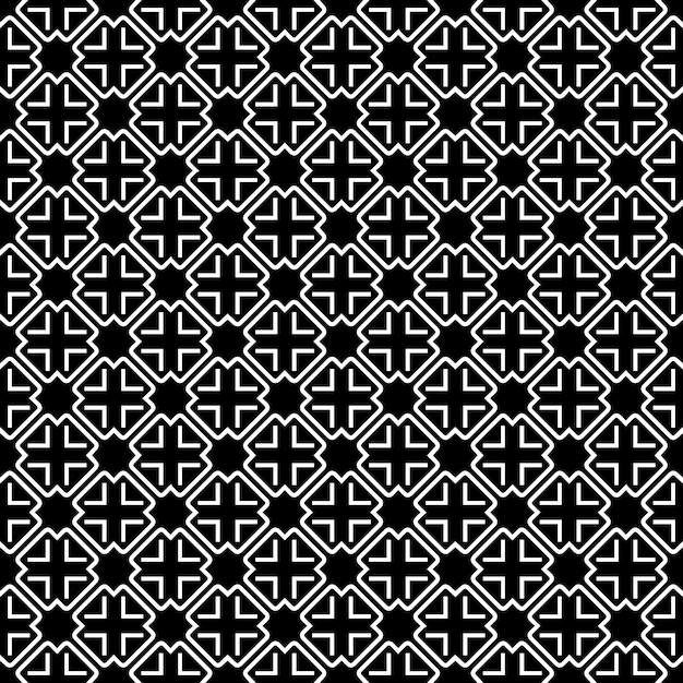 Black and white seamless abstract pattern Background and backdrop Grayscale ornamental design