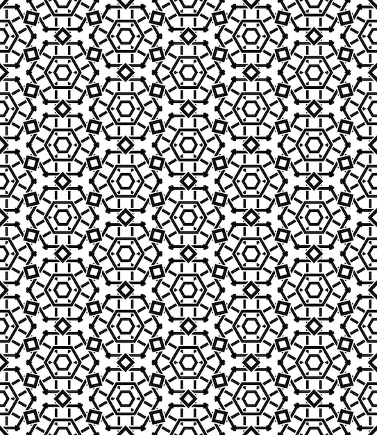 Black and white seamless abstract pattern Background and backdrop Grayscale ornamental design