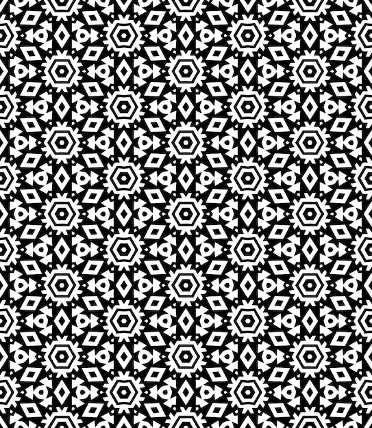 Black and white seamless abstract pattern Background and backdrop Grayscale ornamental design