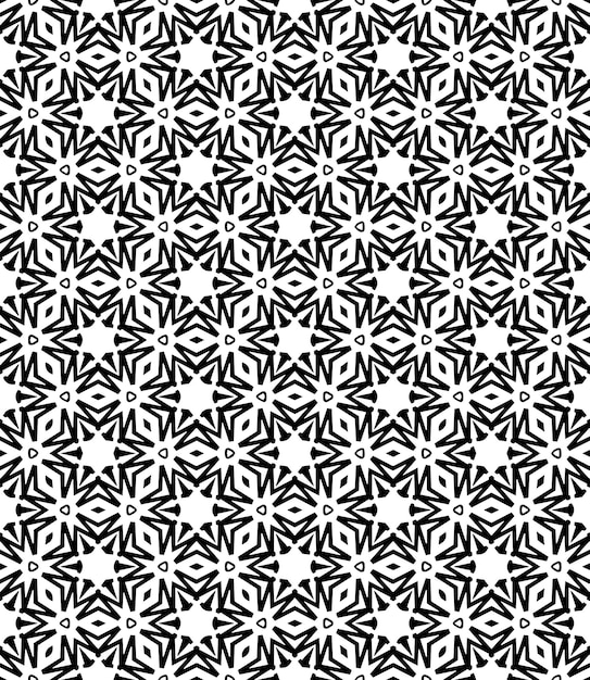 Black and white seamless abstract pattern Background and backdrop Grayscale ornamental design