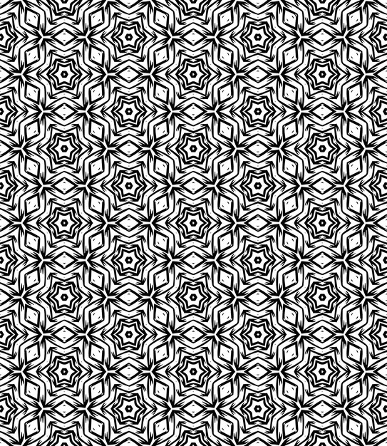 Black and white seamless abstract pattern Background and backdrop Grayscale ornamental design