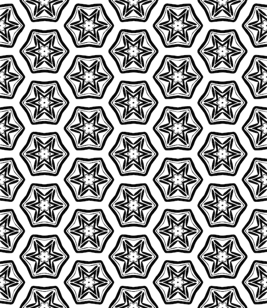 Black and white seamless abstract pattern Background and backdrop Grayscale ornamental design