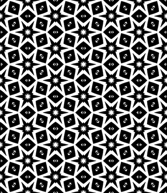 Black and white seamless abstract pattern Background and backdrop Grayscale ornamental design