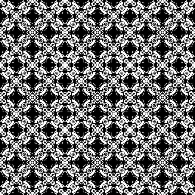 Black and white seamless abstract pattern. Background and backdrop. Grayscale ornamental design.