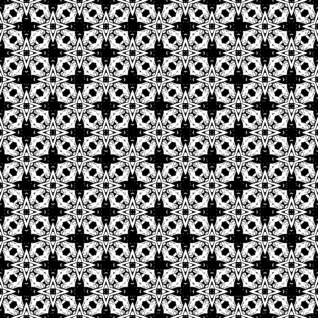 Black and white seamless abstract pattern. Background and backdrop. Grayscale ornamental design.