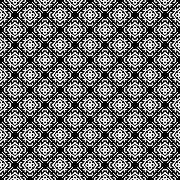 Black and white seamless abstract pattern. Background and backdrop. Grayscale ornamental design.