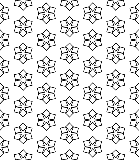 Black and white seamless abstract pattern Background and backdrop Grayscale ornamental design