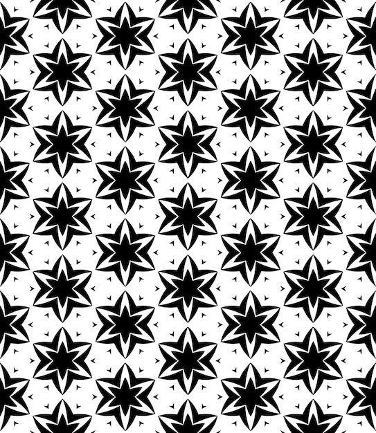 Black and white seamless abstract pattern Background and backdrop Grayscale ornamental design