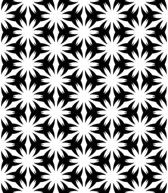 Black and white seamless abstract pattern Background and backdrop Grayscale ornamental design