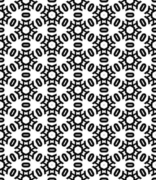 Black and white seamless abstract pattern Background and backdrop Grayscale ornamental design