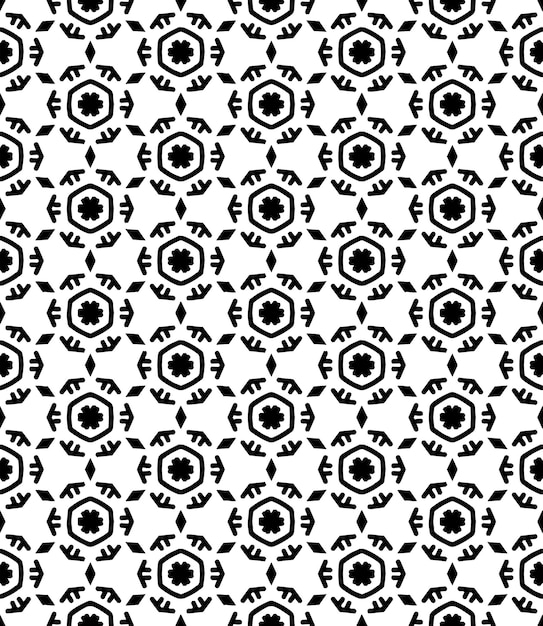 Black and white seamless abstract pattern Background and backdrop Grayscale ornamental design