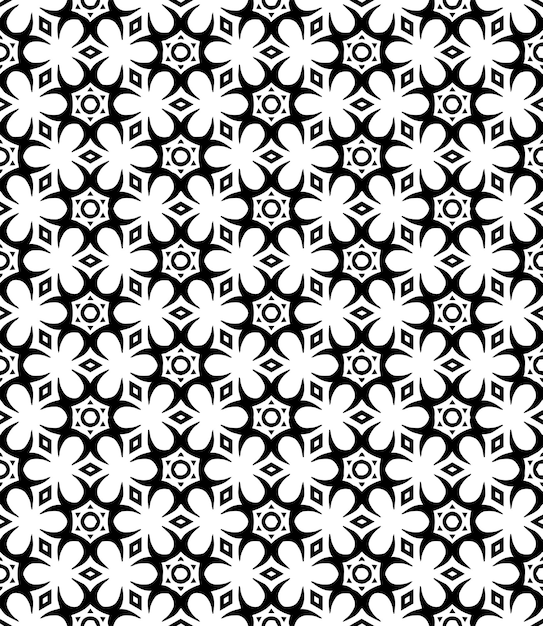 Black and white seamless abstract pattern Background and backdrop Grayscale ornamental design