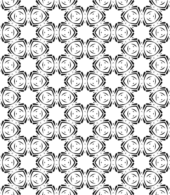 Black and white seamless abstract pattern Background and backdrop Grayscale ornamental design