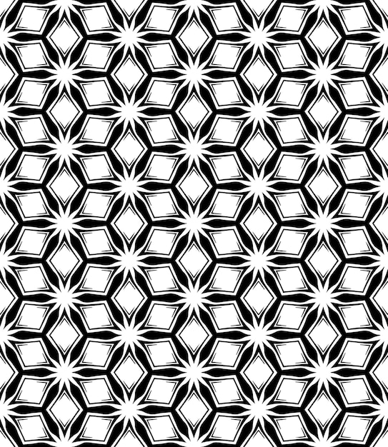 Black and white seamless abstract pattern Background and backdrop Grayscale ornamental design