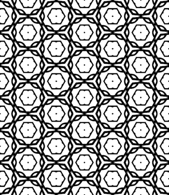 Black and white seamless abstract pattern Background and backdrop Grayscale ornamental design