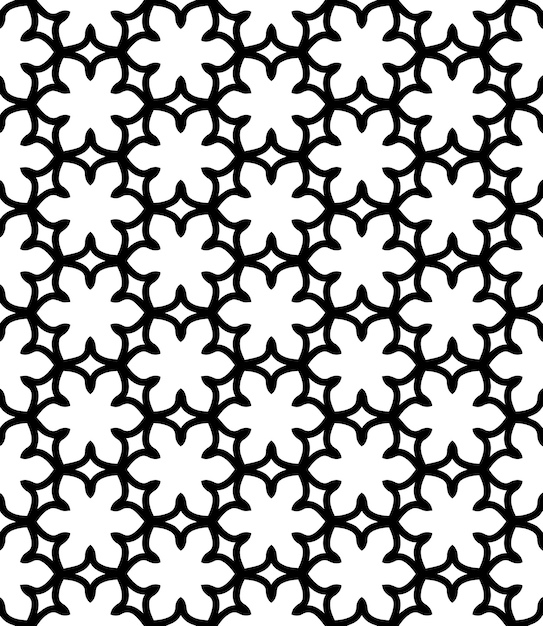 Black and white seamless abstract pattern Background and backdrop Grayscale ornamental design