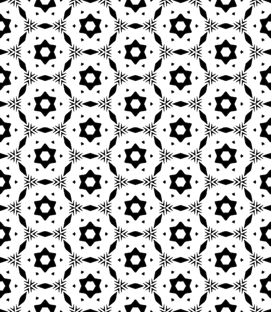 Black and white seamless abstract pattern Background and backdrop Grayscale ornamental design