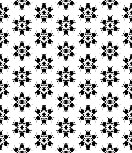 Black and white seamless abstract pattern Background and backdrop Grayscale ornamental design