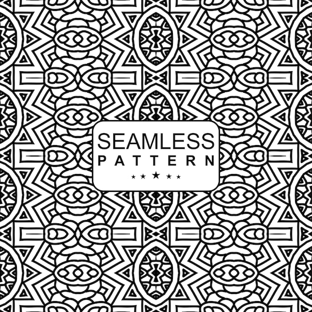 BLACK WHITE SEAMLESS PATTERN BACKGROUND. VECTOR ILLUSTRATION