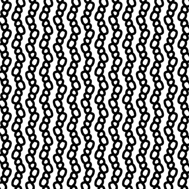 Black and white seamless pattern imitating chains and chain mail