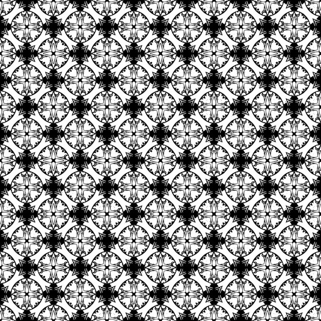 Black and white seamless pattern texture Greyscale ornamental graphic design Mosaic ornaments Pattern template Vector illustration EPS10