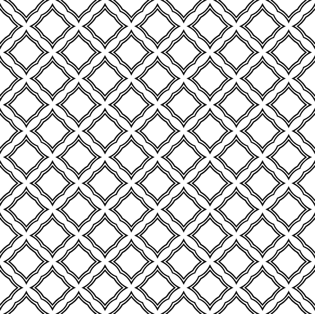 Black and white seamless pattern texture Greyscale ornamental graphic design Mosaic ornaments Pattern template Vector illustration EPS10