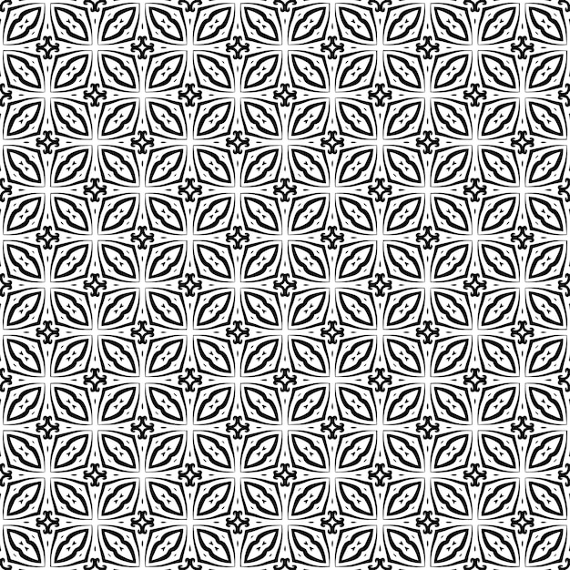 Black and white seamless pattern texture Greyscale ornamental graphic design Mosaic ornaments Pattern template