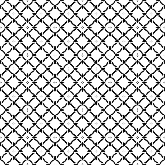 Black and white seamless pattern texture Greyscale ornamental graphic design Mosaic ornaments Pattern template