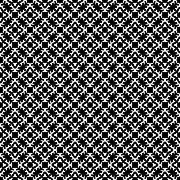 Black and white seamless pattern texture Greyscale ornamental graphic design Mosaic ornaments