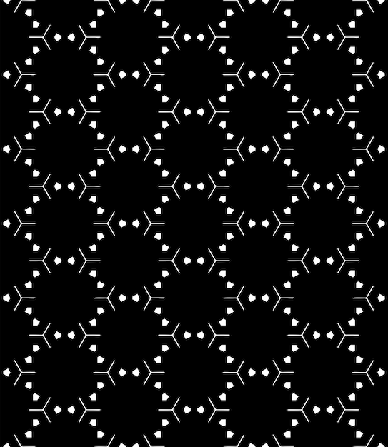 Black and white seamless pattern texture Greyscale ornamental graphic design Mosaic ornaments