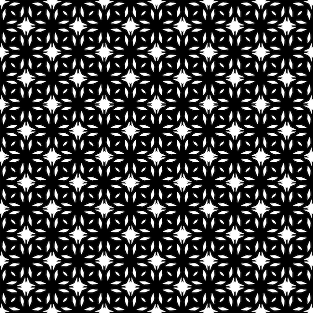 Black and white seamless pattern texture Greyscale ornamental graphic design Mosaic ornaments