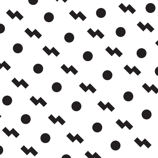 Black and white shape pattern