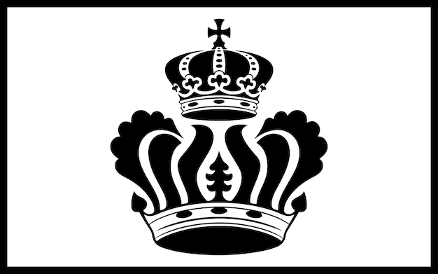 Vector a black and white shield with a crown and a crest medieval crown monarchs insignia crown jpg eps