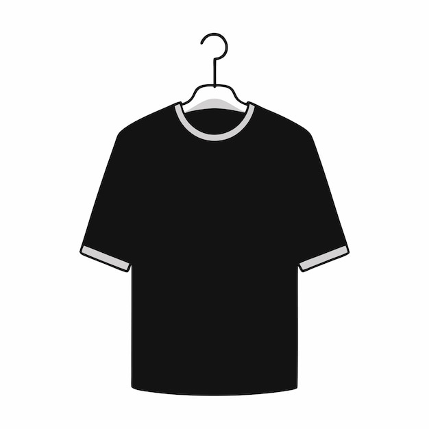 a black and white shirt with a white collar and a white t - shirt hanging on a hanger