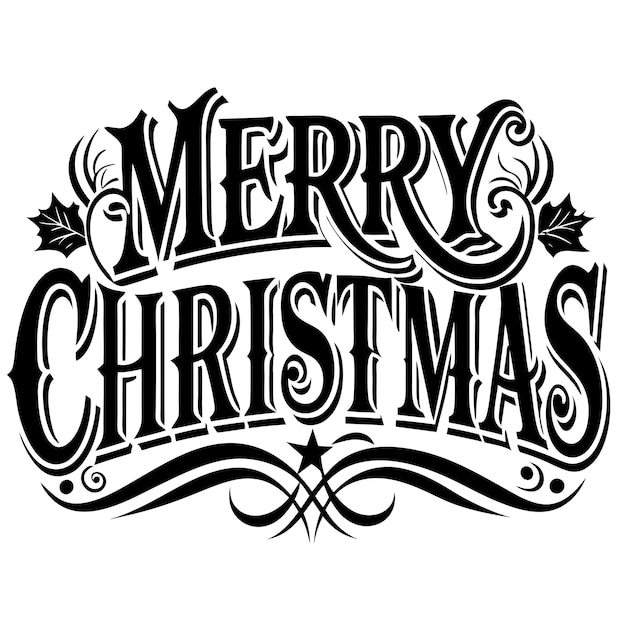 a black and white sign that says merry christmas