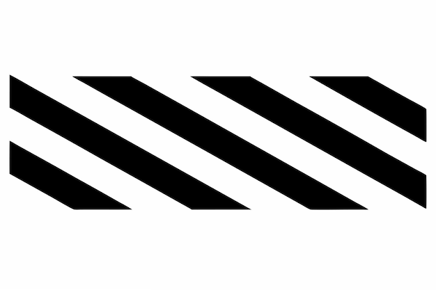 Vector a black and white striped sign that says z in the middle