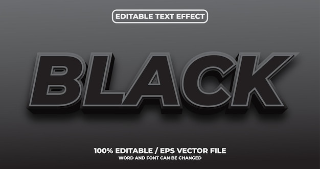 Black white text effect style