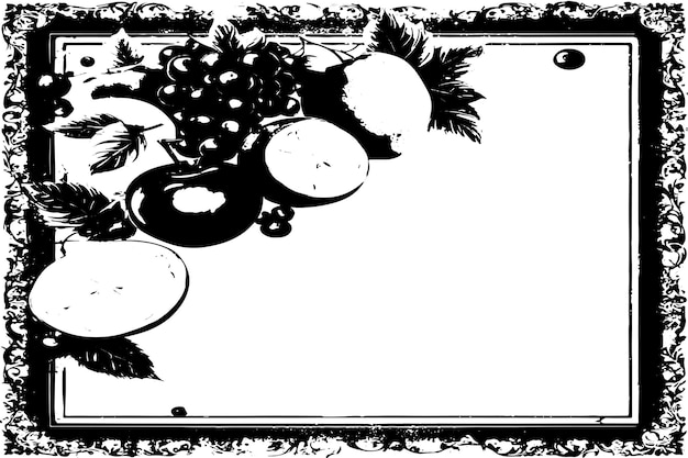 black and white texture of fruits vector illustration background texture