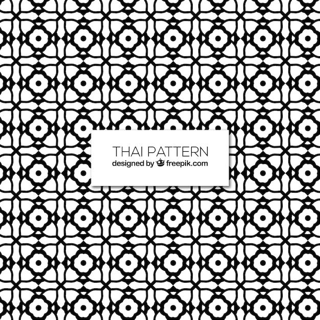 Black and white thai pattern with elegant style