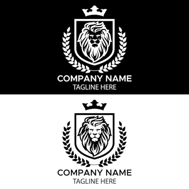 Black And White Tiger Logo Design Template