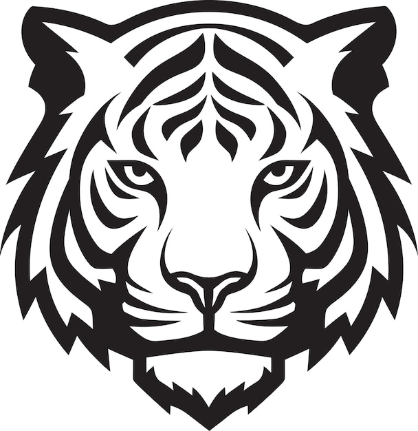 a black and white tiger with a black background that says tiger