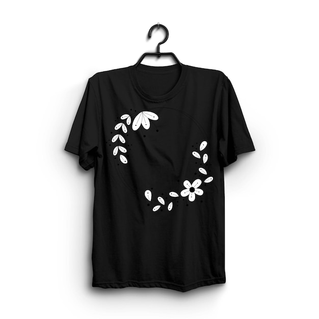 Vector black and white tshirt design