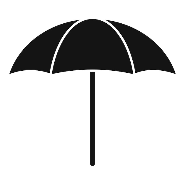 Black and white umbrella silhouette