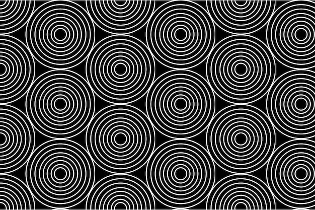 Vector black and white unique circle shape pattern