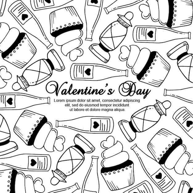 Black and White Valentine Background