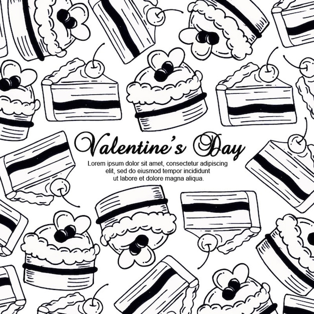 Black and White Valentine Background